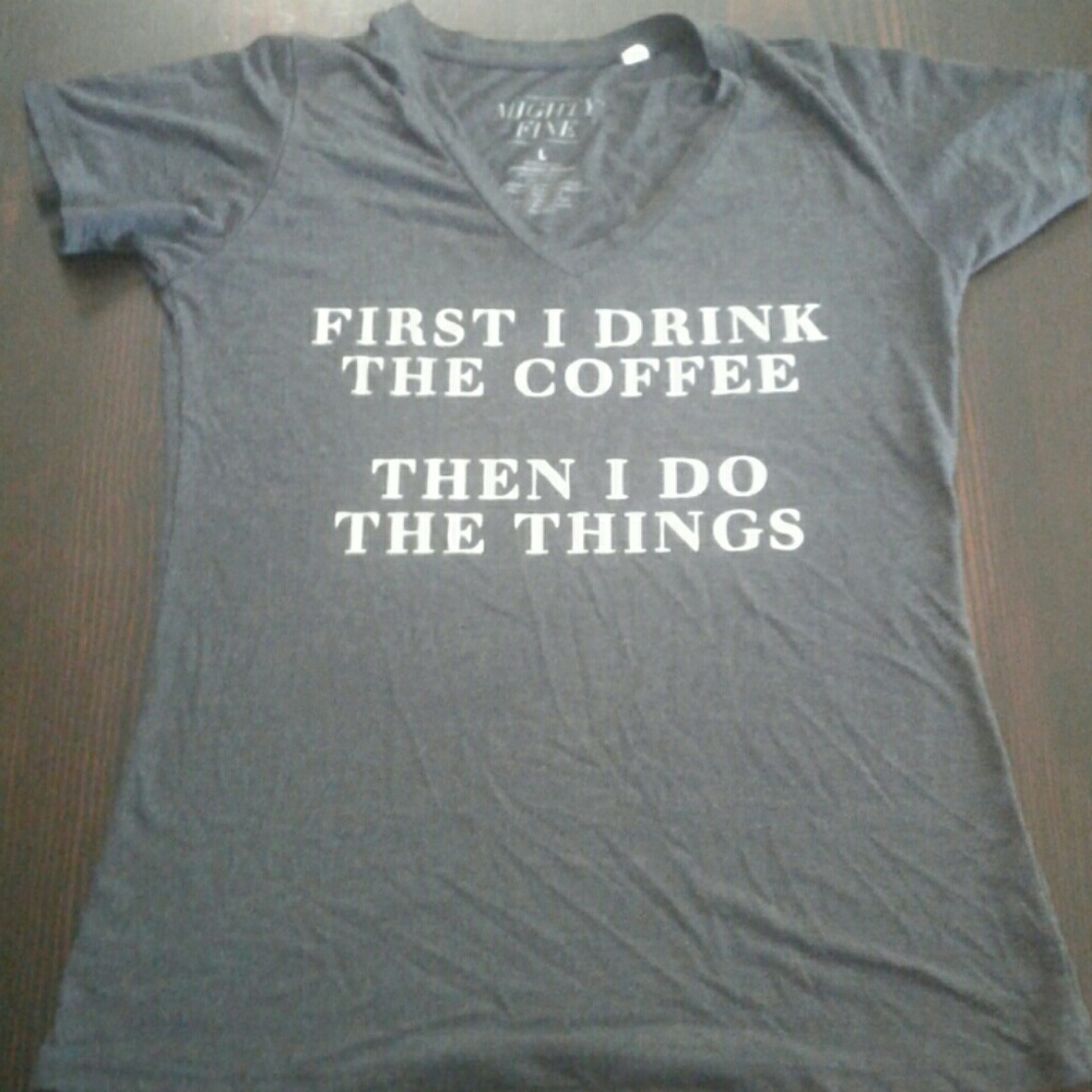 Charcoal gray coffee tee